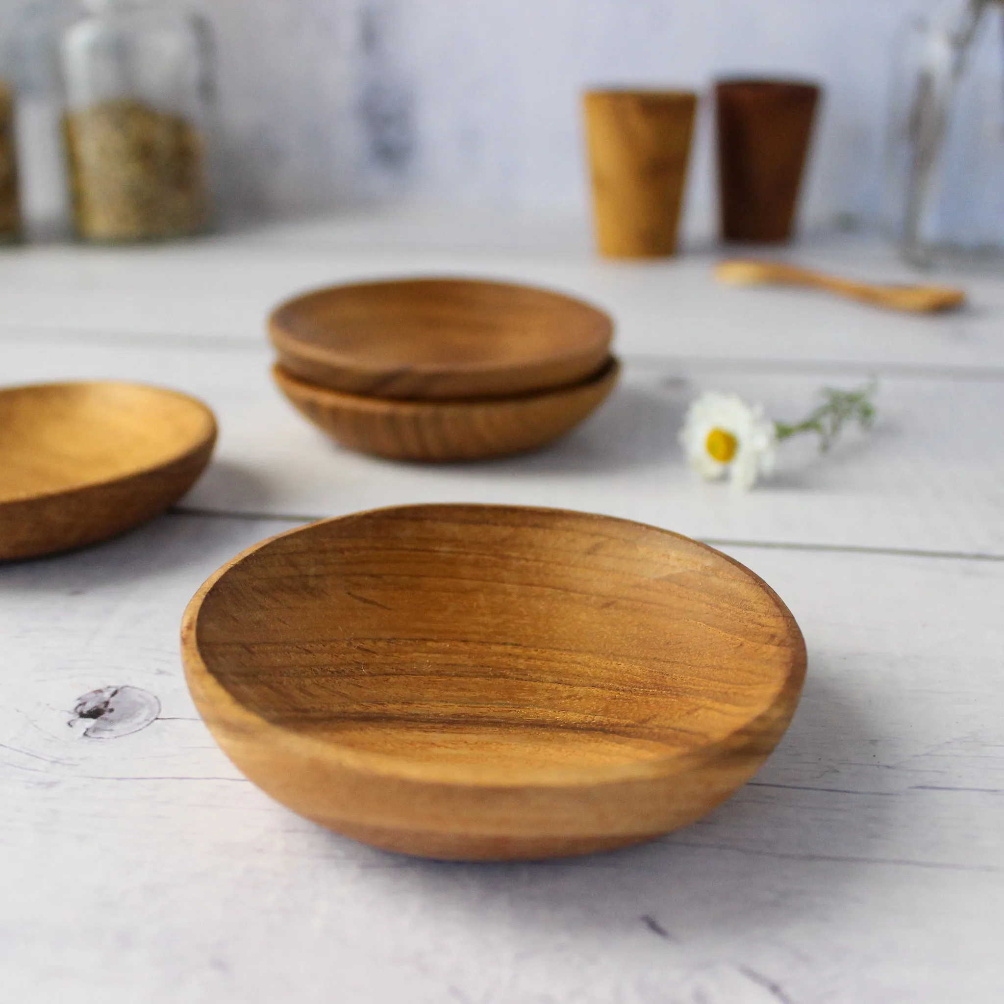 Little Wooden Cups, Dishes & Spoons