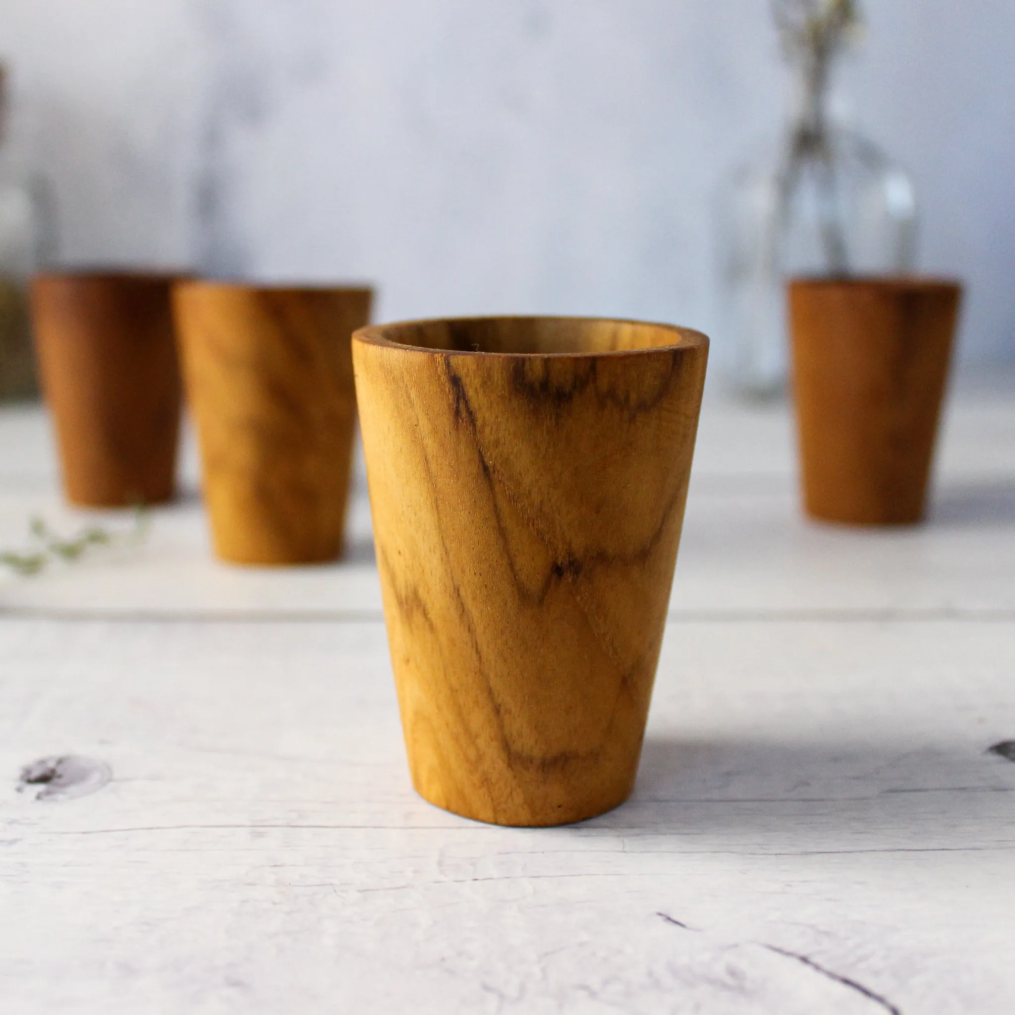 Little Wooden Cups, Dishes & Spoons