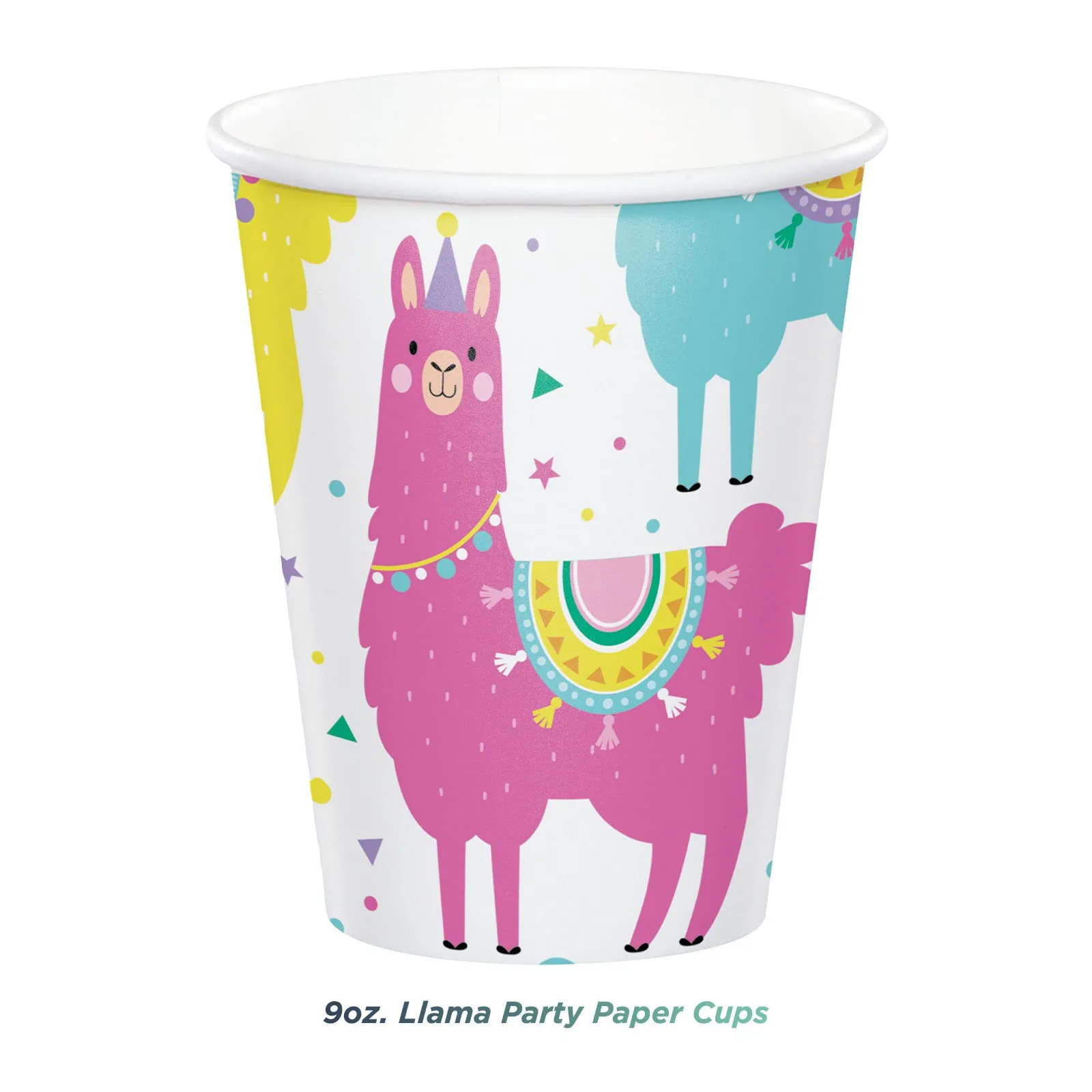 Llama Party Supplies - Llama Fiesta and Cactus Paper Dessert Plates, Napkins, Forks, Cups, Table Cover, and Banner Set (Serves 16)