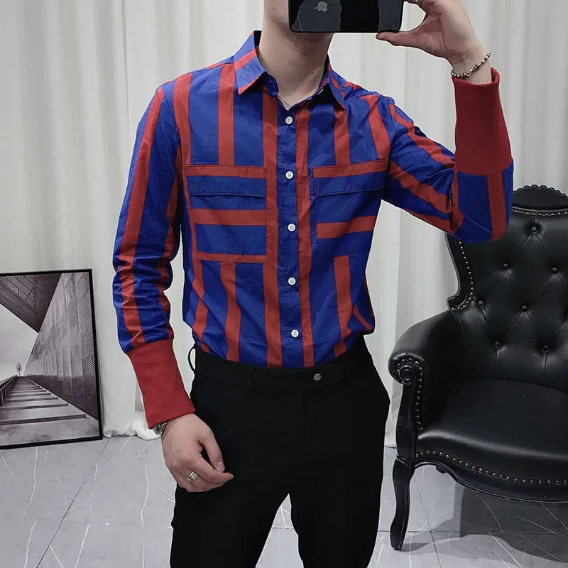 Maze Geometric Style Long-Sleeved Shirts