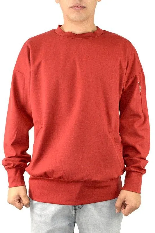 Mens Casual Long Sleeve Pullover Sweatshirts