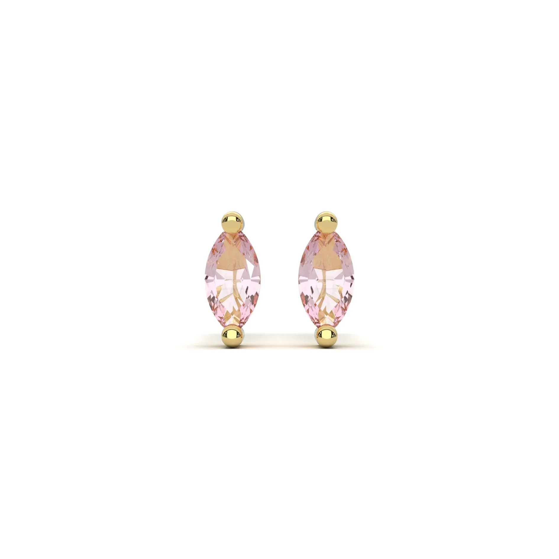 Micro Marquise Studs in Gold