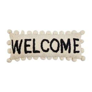 Mud Pie Welcome Tufted Long Pillow