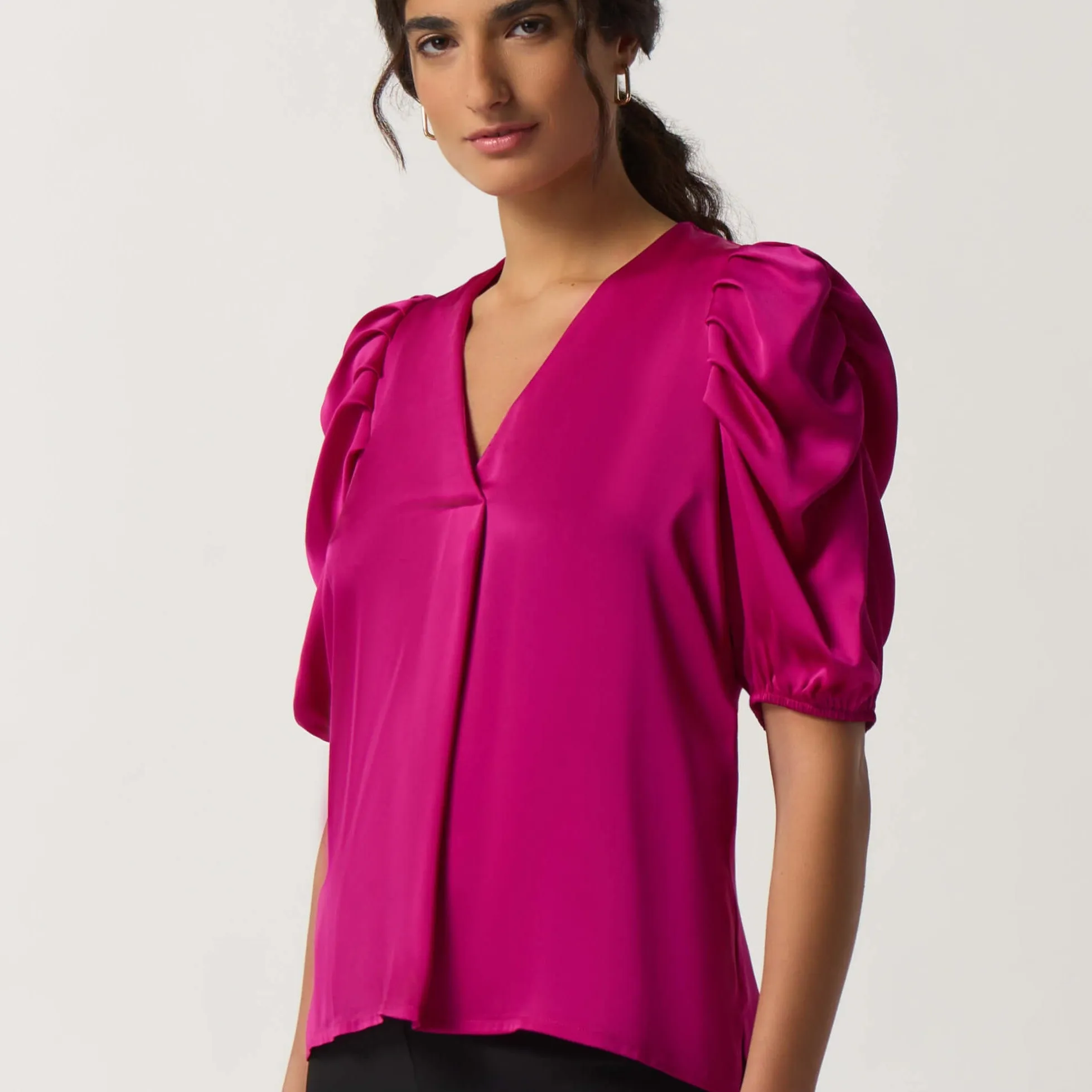 New Dimensions Puff Sleeve  Blouse - Pink 233026