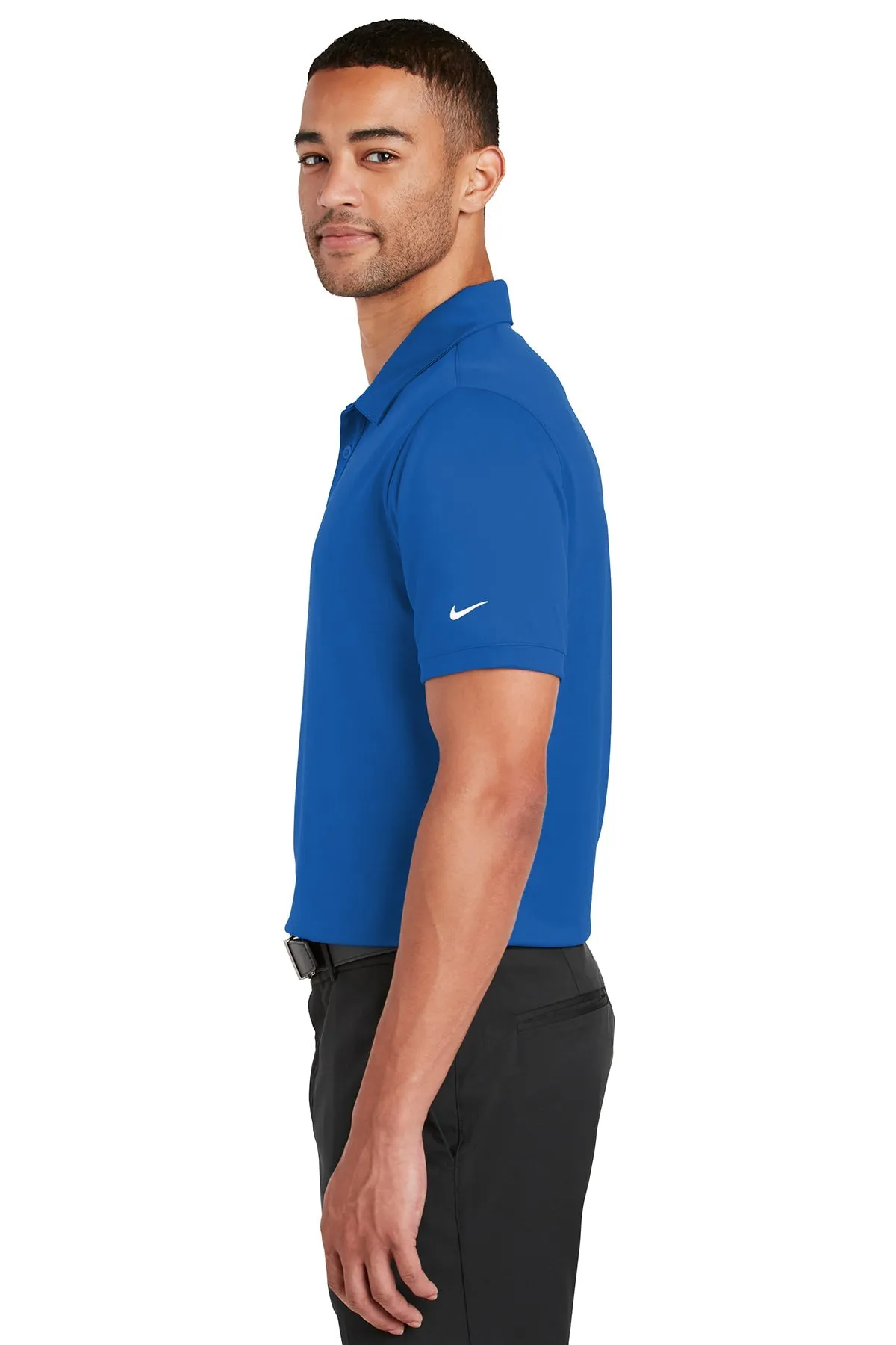 Nike Dri-FIT Players Modern Fit Custom Polos, Gym Blue