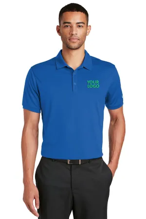 Nike Dri-FIT Players Modern Fit Custom Polos, Gym Blue