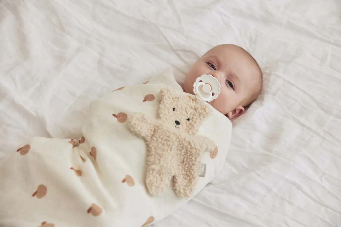 Pacifier Cloth Teddy Bear Natural