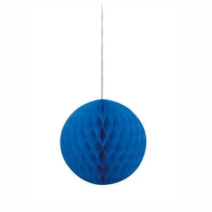 Paper Honeycomb Party Royal Blue Ball 8"