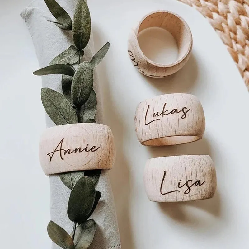 Personalized Wooden Napkin Ring