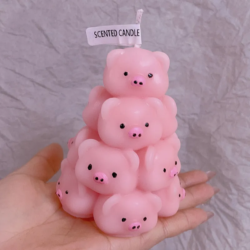 Piggy Tower Shaped Aromatherapy Candle, HG0019