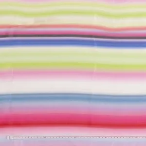 Printed Striped Satin Fabric, Multi Stripe- Width 148cm