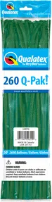 Qualatex - 260Q Qpak Green Latex Balloons (50ct)