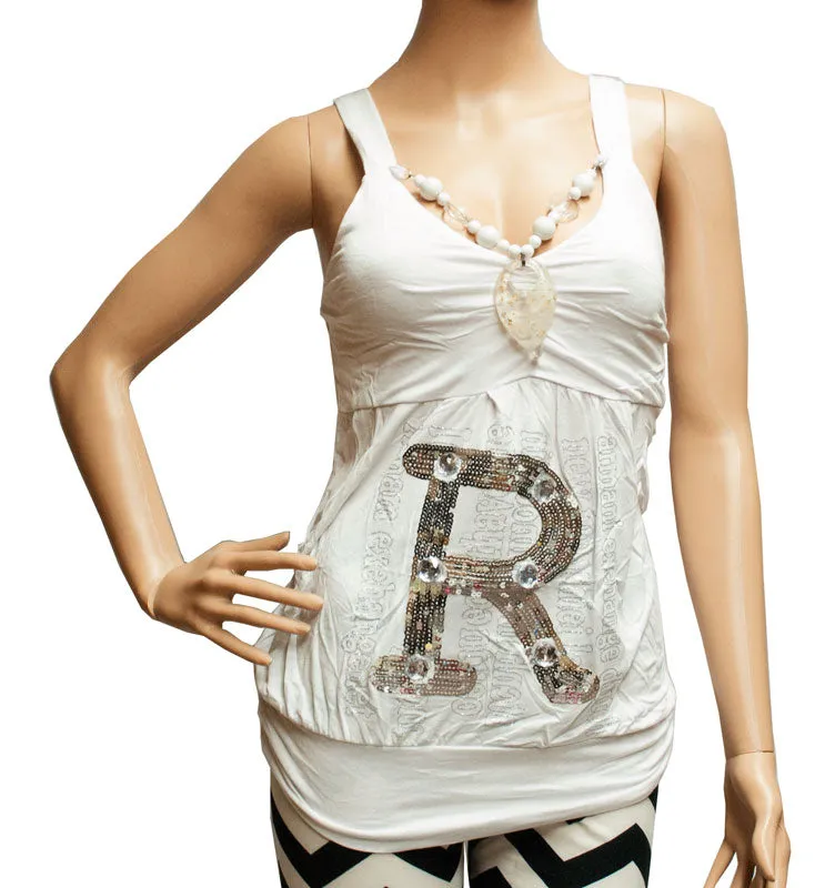 "R" for Romance Initial Fashion Blouses