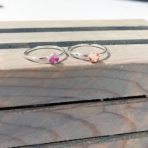 Remembrance Rings Using Flower Petals