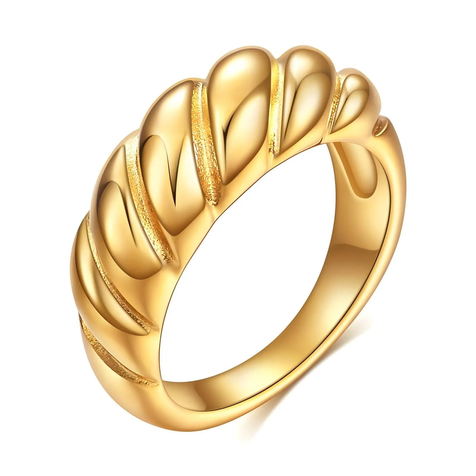 Reriti Intensity 18K gold plated Сroissant Finger Ring