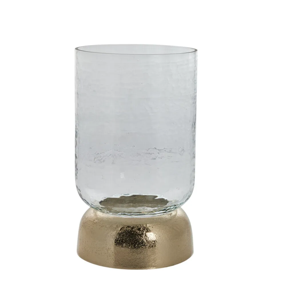 Sandia candlestick Ø16.5X28.7 cm, L. Gold/Clear