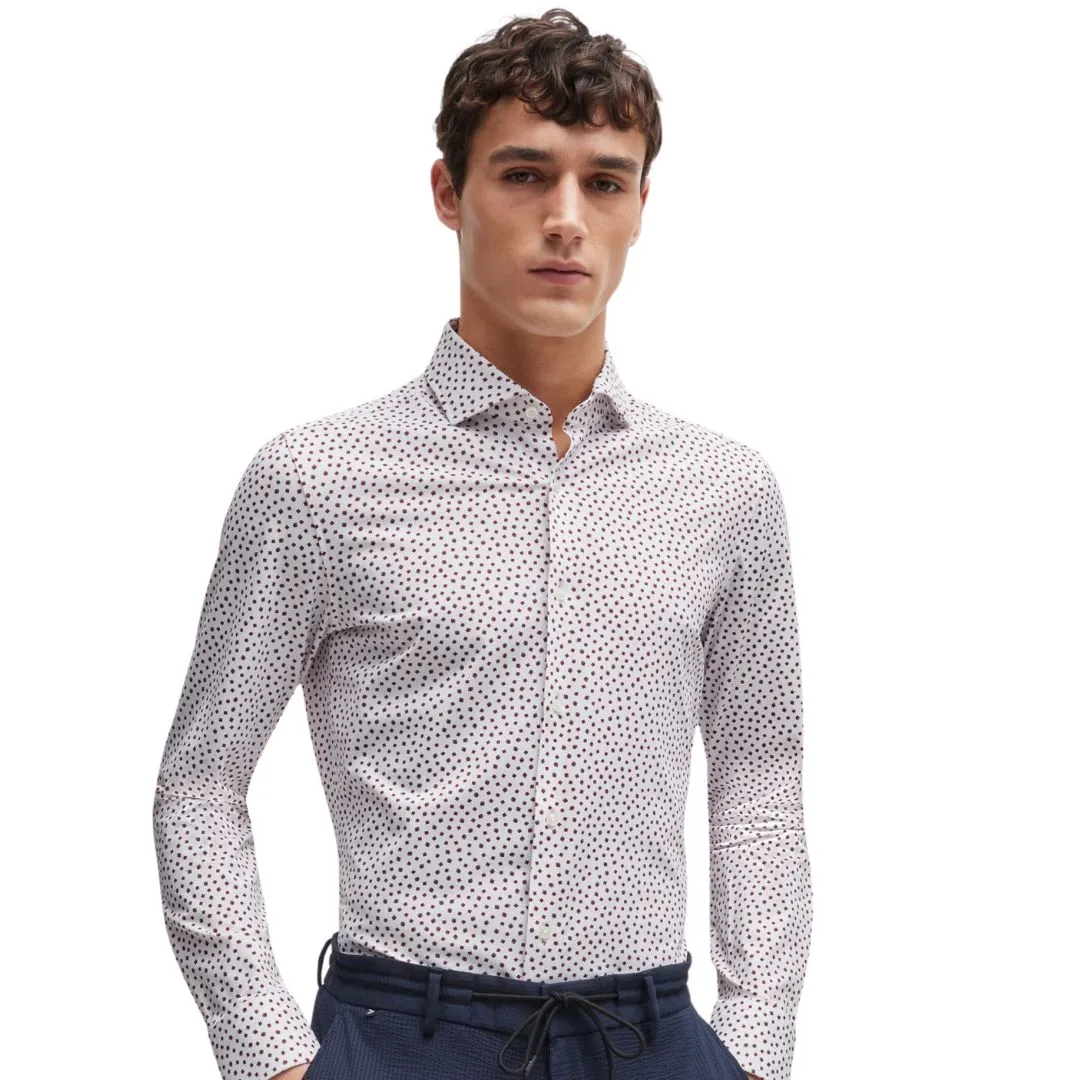 Slim Fit Shirt in Printed Performing Fabric - P-HANK-spread-C1-222 50513429