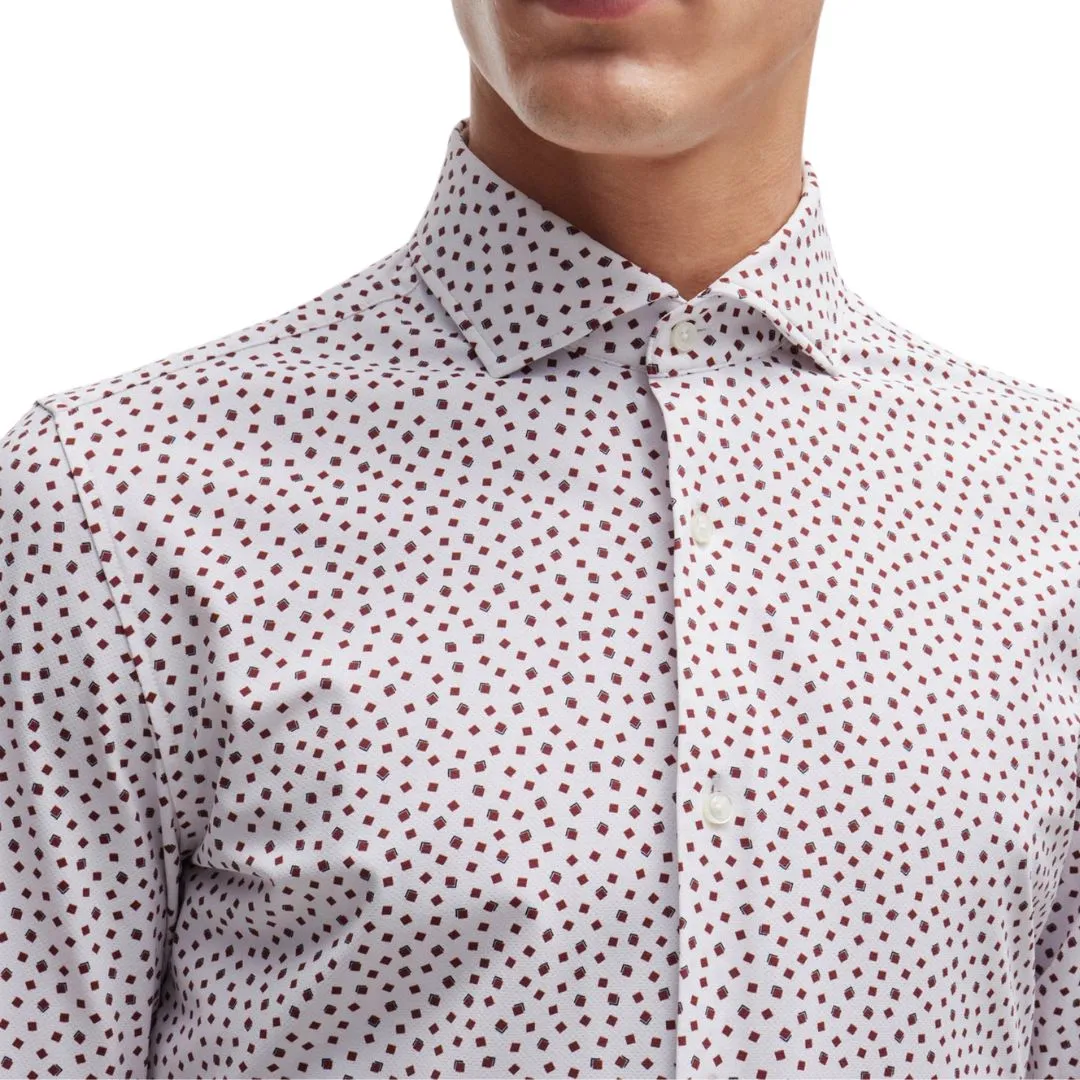 Slim Fit Shirt in Printed Performing Fabric - P-HANK-spread-C1-222 50513429