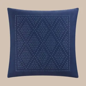 Southern Tide Diamond Geo Square Navy Decorative Pillow