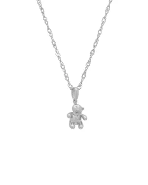 Teddy Pendant Necklace - Sterling Silver