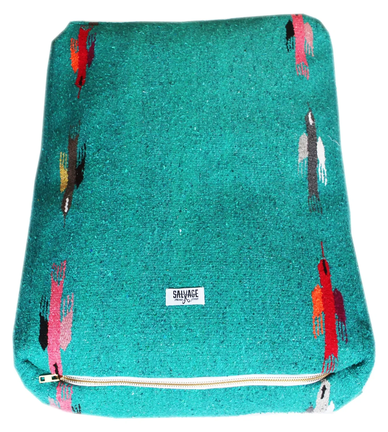 Thunderbird Rectangulo Bed- Teal