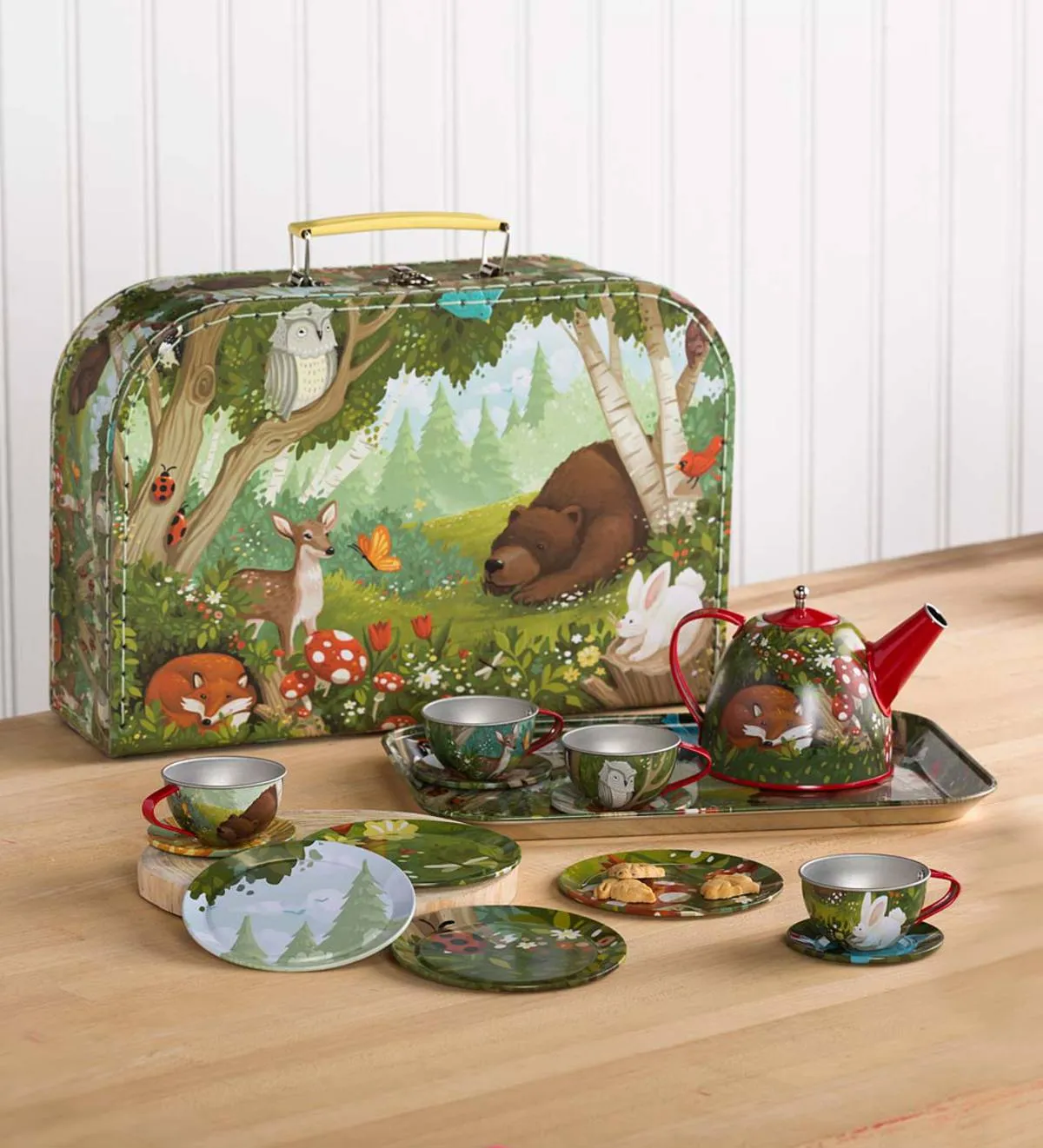 Tin Tea Set - Woodland