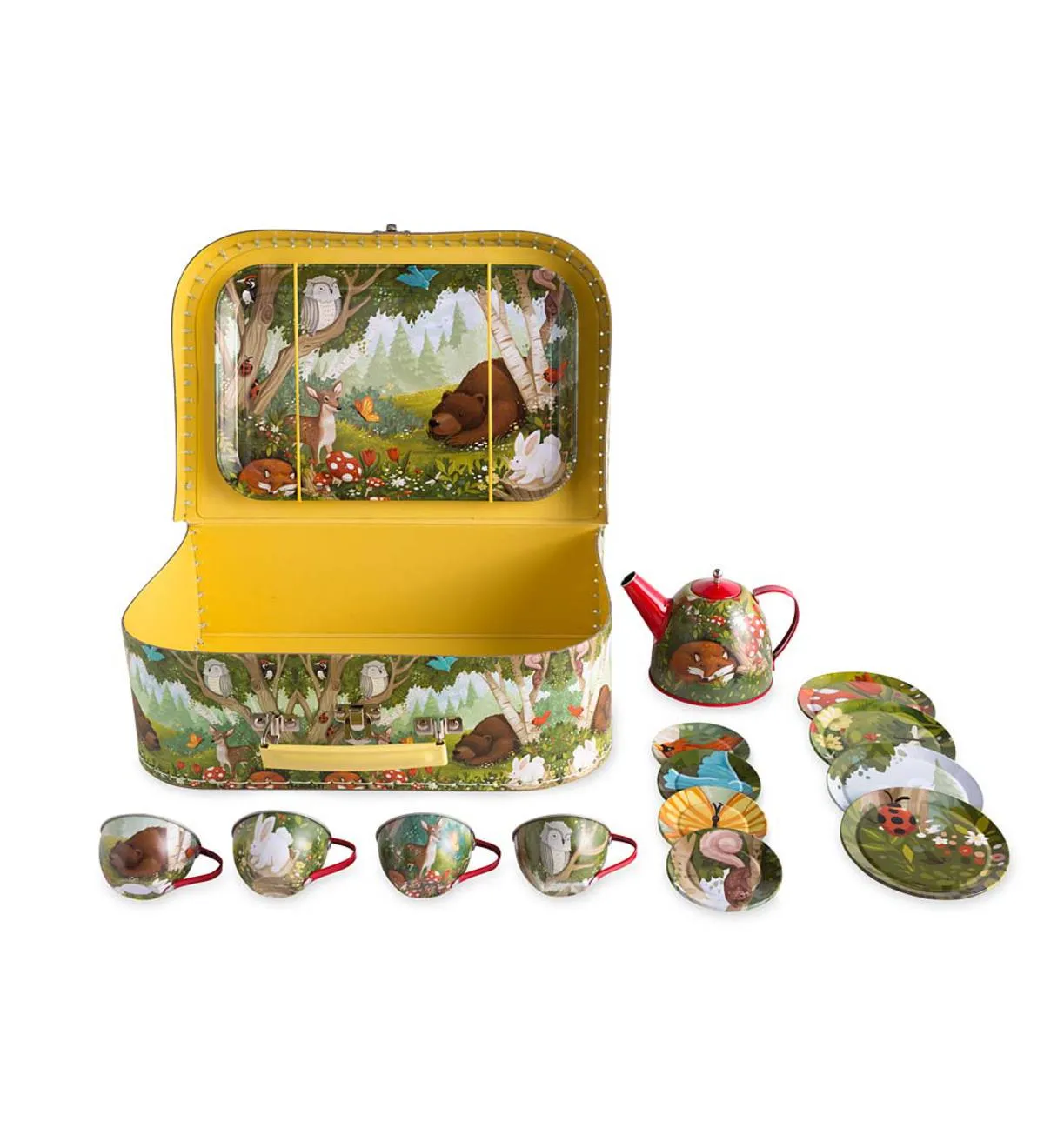 Tin Tea Set - Woodland