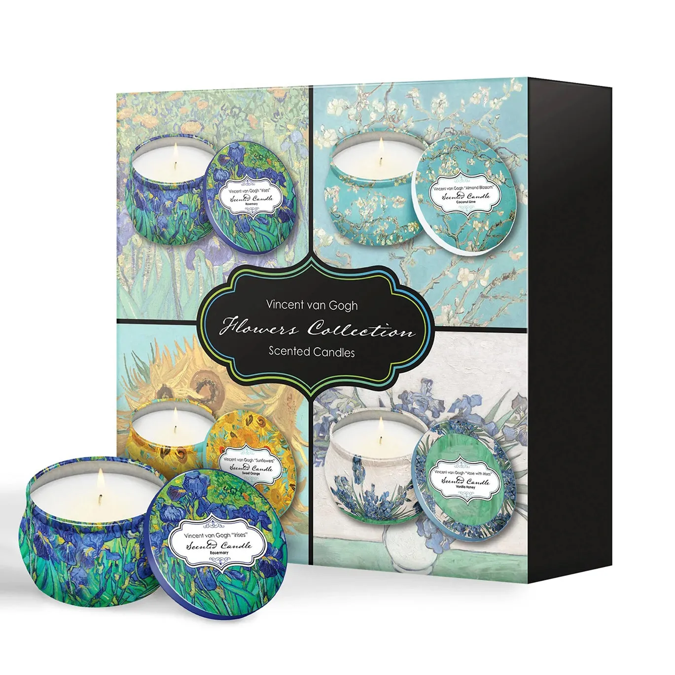 Van Gogh Flowers Candle Set