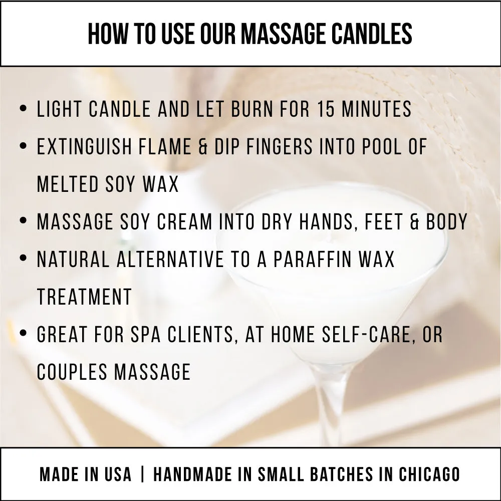 Whimsy Martini Soy Massage Candle