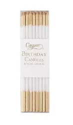 White & Gold Birthday Candles