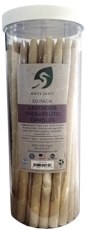 White Egret INC Lavender Candle Container w/50 1/2 inch 50 Pack