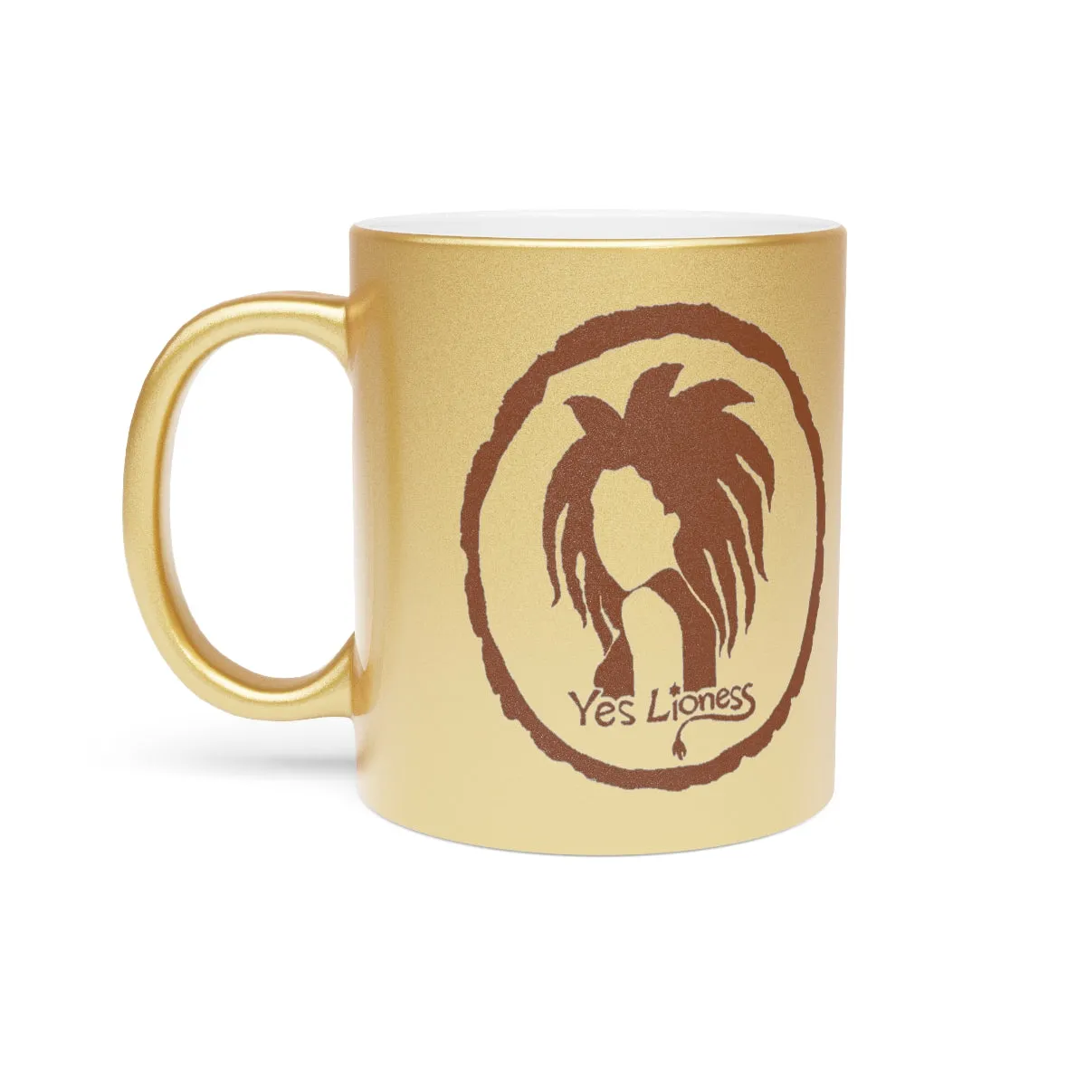 Yes Lioness Logo Metallic Mug (Gold)