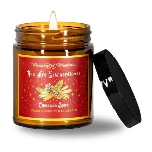 You Are Extraordinary Cinnamon Spice Holiday Aromatherapy Candle